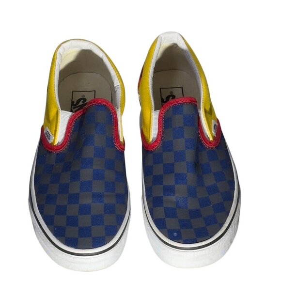 VANS Unisex Otw Rally Checkerboard Slip-On Shoes Red/Yellow/Blue Size M7 W8.5 - Picture 9 of 9
